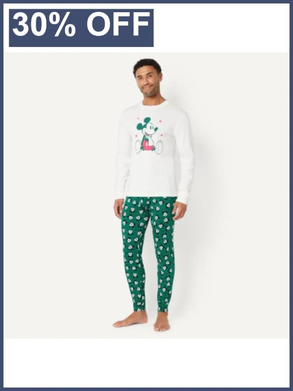 Snug Fit Cotton Character Pajama Sleep Set with Elastic Waistband